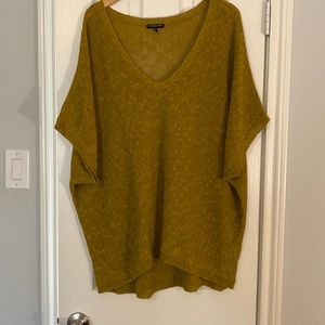 Earthy green linen blend melange tunic